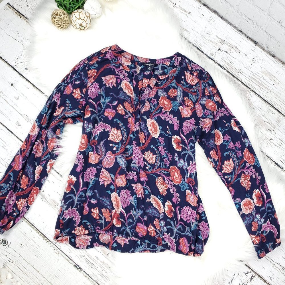 🤑Lucky Brand Floral Long Sleeve Tops - Picture 5 of 7